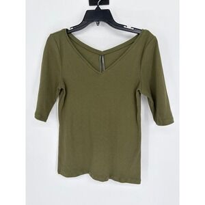 By‎ Anthropologie Knit Green Top Size Large
